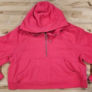LULULEMON 🩷🍭 Scuba Oversized Half-Zip Hoodie Bubblegum Pink L/XL